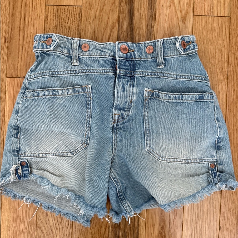 We The Free Light Blue Jean Shorts